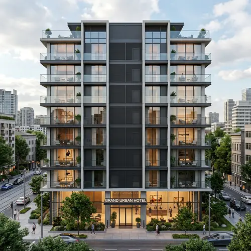 Modern Eight-Story Hotel with Contemporary Design | City Views