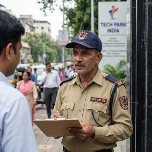 Indian Security Guard of BSK Security Service