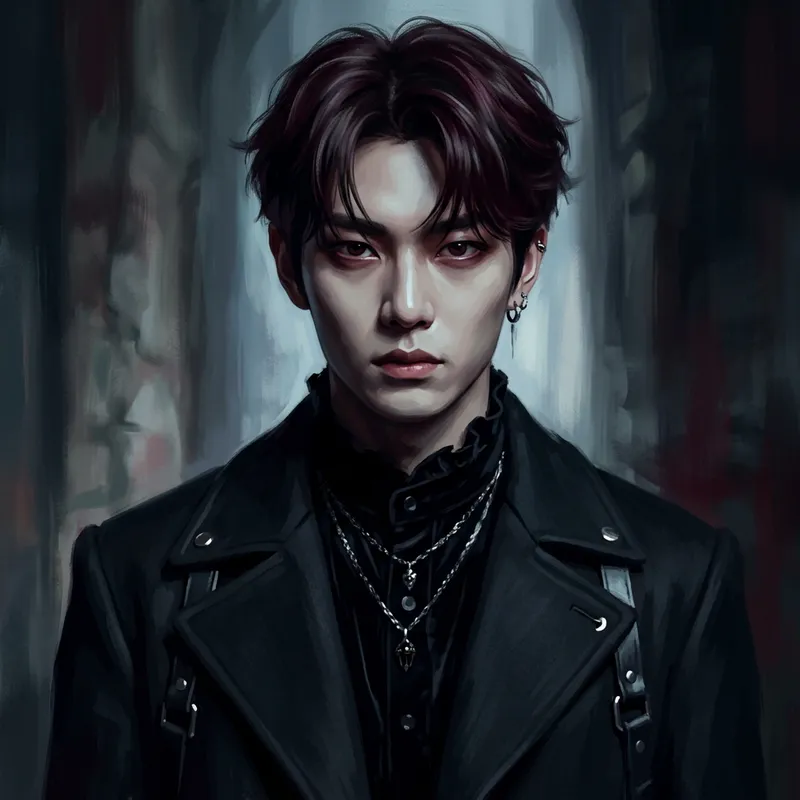 Gothic Vampire Transformation: Elegant K-Pop Inspired Editorial