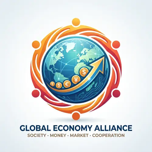 Dynamic Logo for Economy, Money, and Society