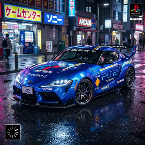 Toyota Supra Car with PlayStation 2-Inspired Graphics