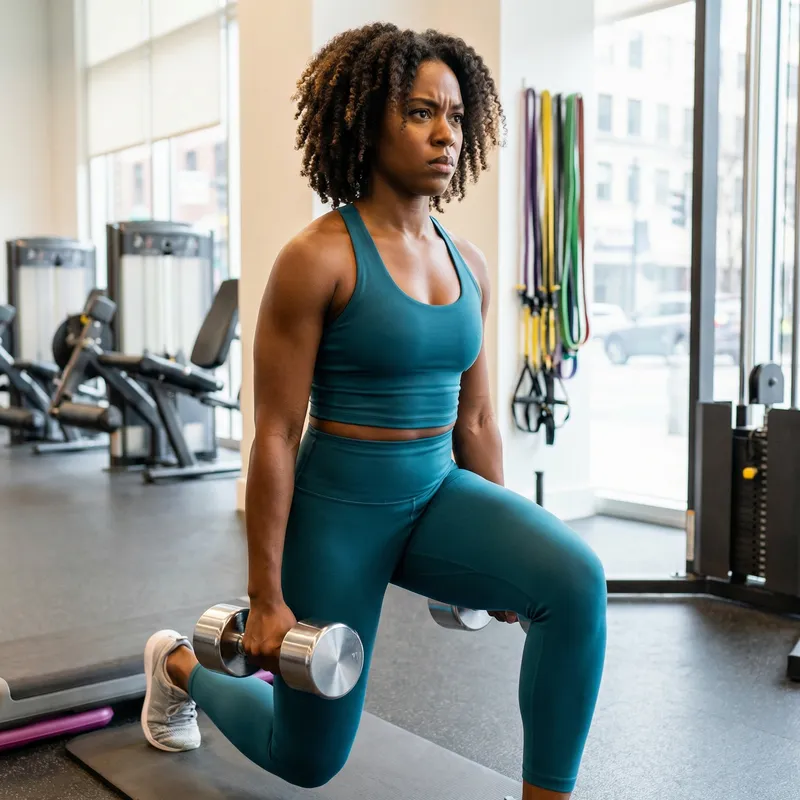 Advanced Dumbbell Split Squat Exercise for Total Body Strength