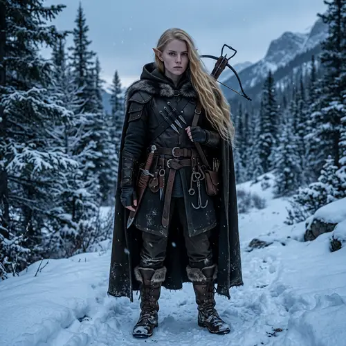 Half-Elf Rogue with Northern Traits - Stealthy & Disciplined Character