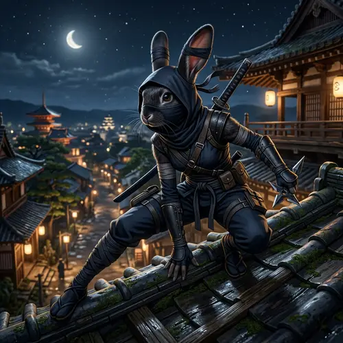 Female Rabbit Ninja: Agile and Stealthy