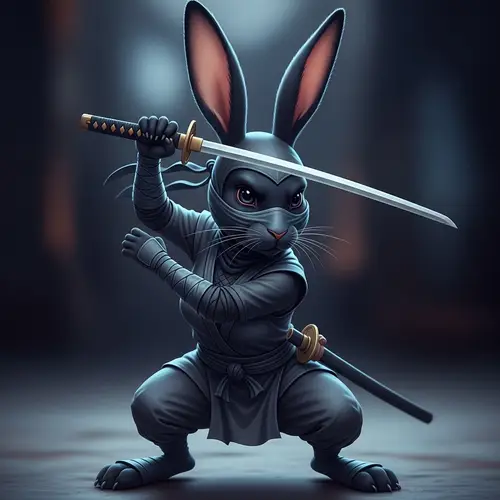 Female Rabbit Ninja: Agile and Stealthy