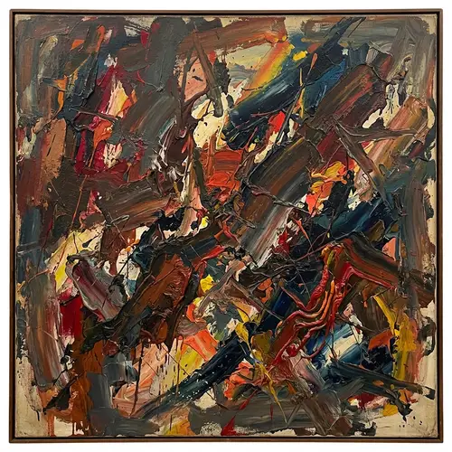 Abstract Expressionism of Earthquake Power | Dynamic Brush Strokes