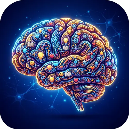 Creative Mosaic Brain Design for Logos & Icons