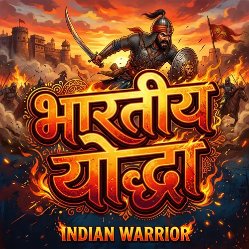 Indian Warrior Illustration with Vibrant Finish