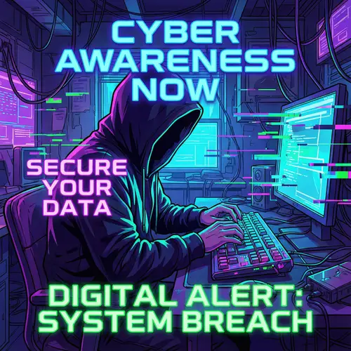 Futuristic Hacker Illustration | Cyberpunk Digital Art