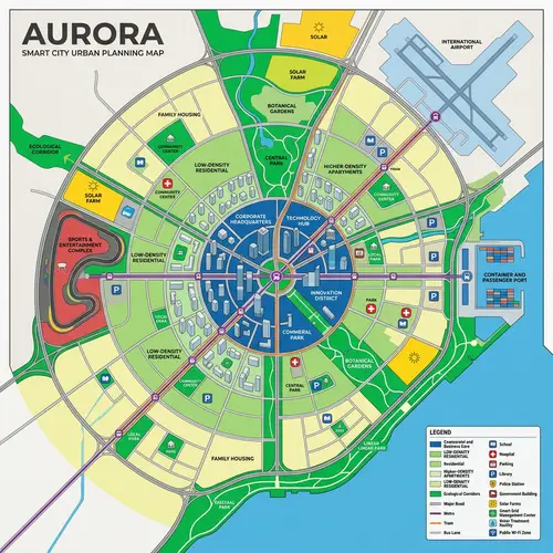 Chorus City Urban Planning Map Overview