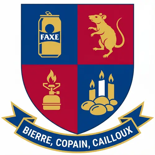 Stylized Coat of Arms Design Inspired by Modern France