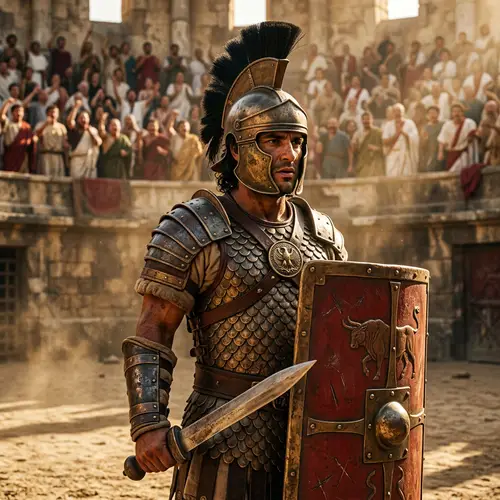 Authentic Roman Gladiator in Hispanic Armor