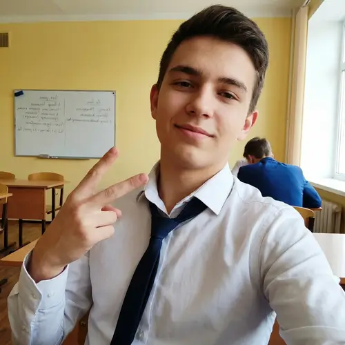 Confident Student Selfie in Class