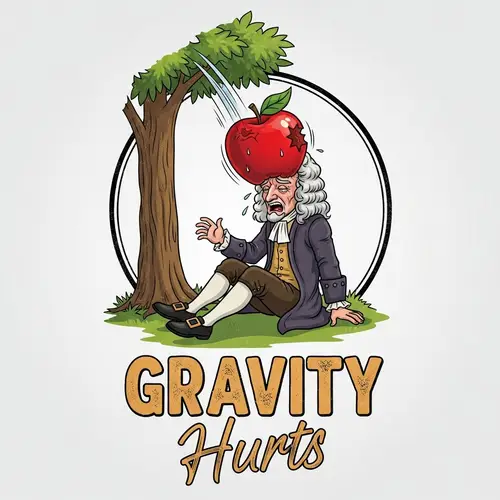 Gravity Hurts T-Shirt Design - Newton & Apple