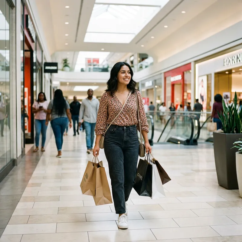 Young Latina Woman at the Mall