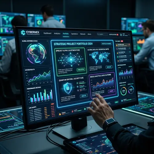 Futuristic Control Panel for Portfolio Presentation | Web Page