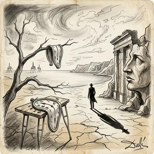 Surreal Drawing Inspired by Salvador Dali