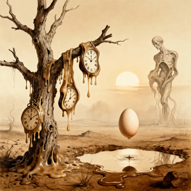 Surreal Drawing Inspired by Salvador Dali