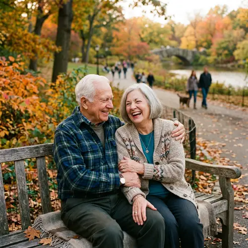 Happy Old Couple - Cherishing Life Together