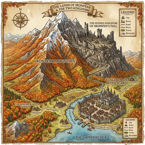 Autumn Mountain Map: Beauty Meets Destruction