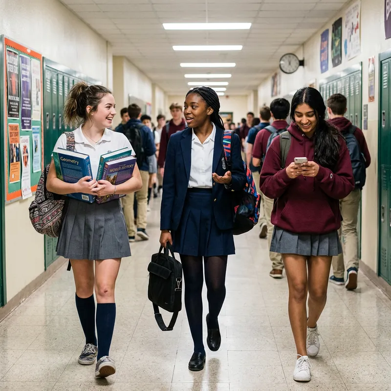 Teen School Girls: Mini Skirts & Style Trends | School Life
