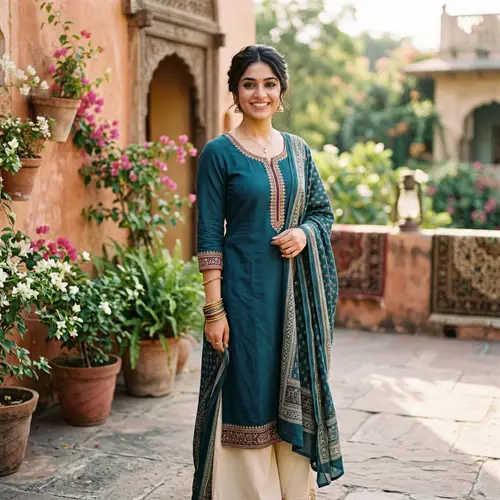Elegant South Asian Woman in Stylish Attire