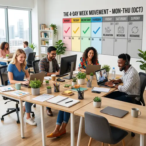 4-Day Work Week Movement Visualized | Diversity & Relaxation