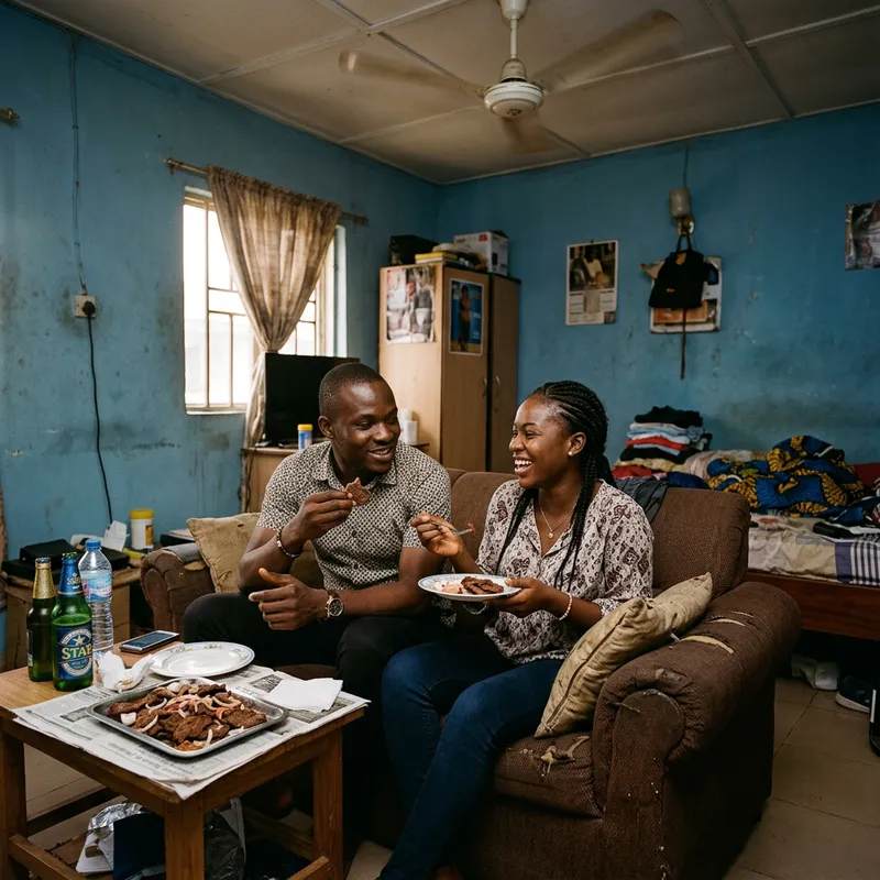 Suya Moments: Cozy Nigerian Home Life