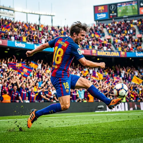 Dynamic Sports Photography: Barcelona Jersey 'Samson'