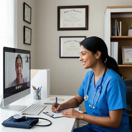 Professional Telehealth Session by Female Nurse | Medical Consultation