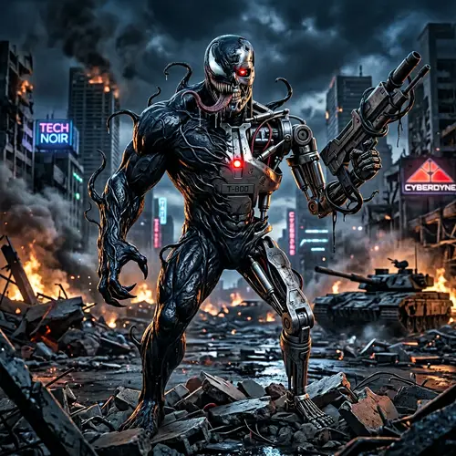 Venom Meets T-800: A Powerful Fusion