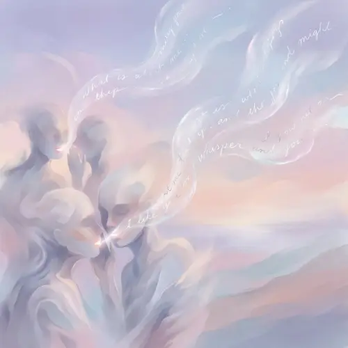 Ethereal Whispers: Surreal Art Depicting Whispered Words