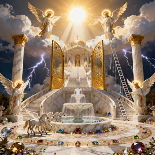Majestic Heaven: Angels and Golden Gates