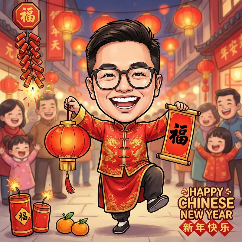 AI Caricatures for Chinese New Year Fun