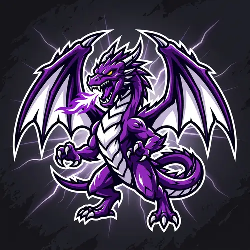 Fierce 2D Dragon Mascot Design