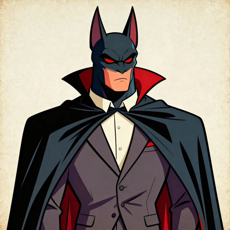 1950s Gentleman Bat Illustration | Unique Vector Art