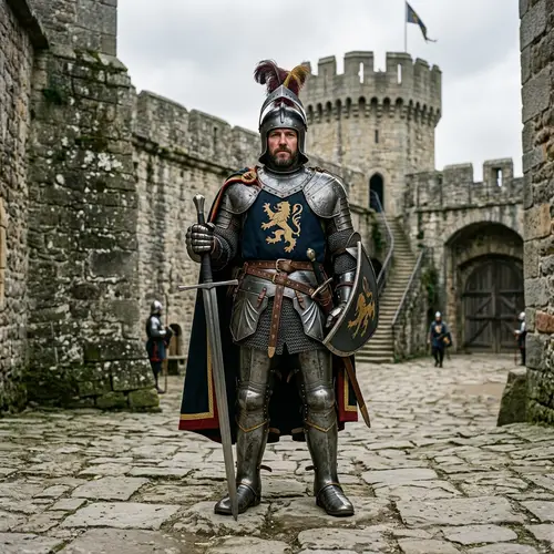 A Knight Standing - Valor in Every Stance