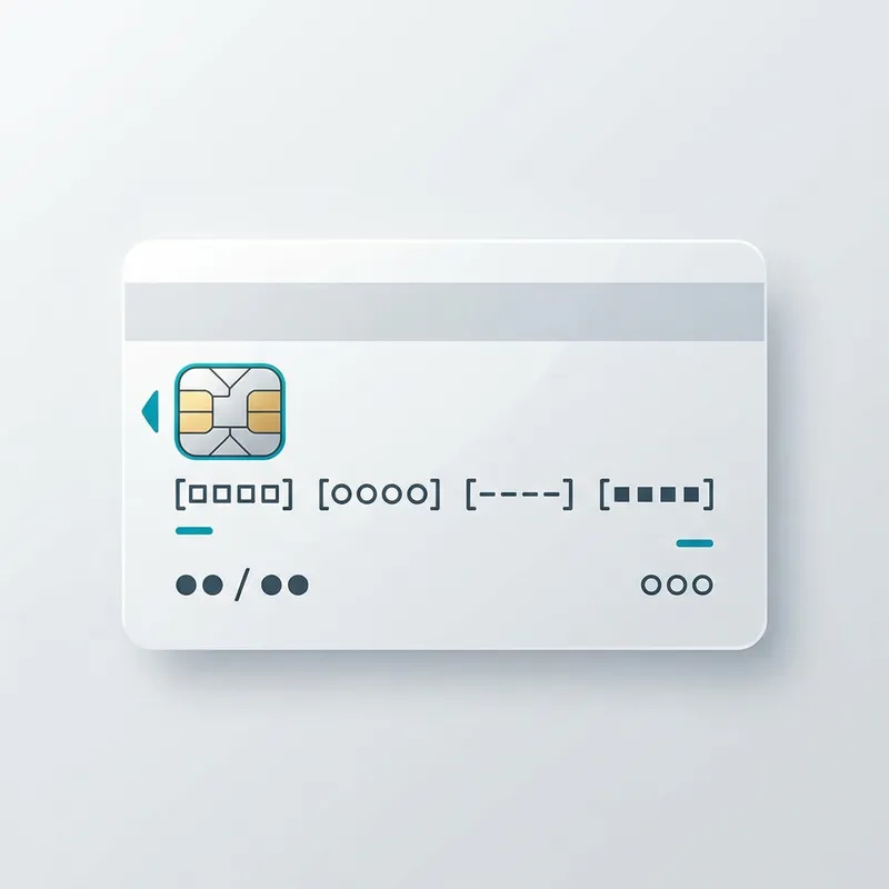 Minimalist Credit Card Design | Illustrative Chip Included