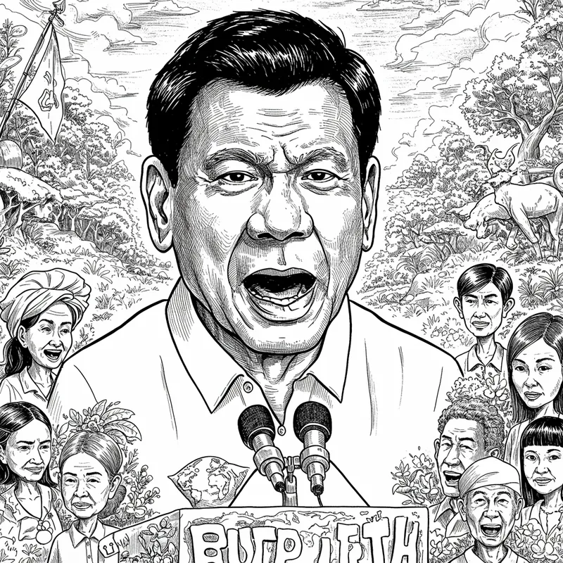 Duterte's Earth and Populism: A Political Cartoon