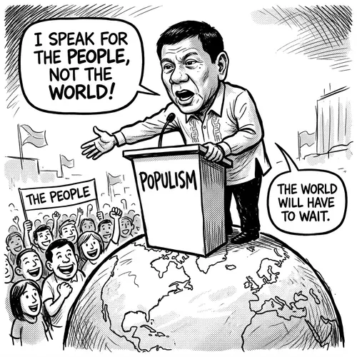 Duterte's Earth and Populism: A Political Cartoon