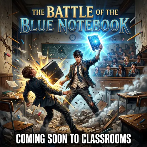 Epic Classroom Battle: The Blue Notebook Unleashed