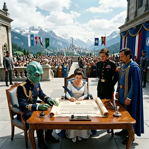 Treaty Signing Ceremony: Humans, Duros, Alderaans, Corellians