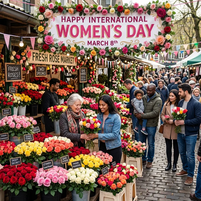 Celebrate Women's Day with Colorful Rose Market Specials