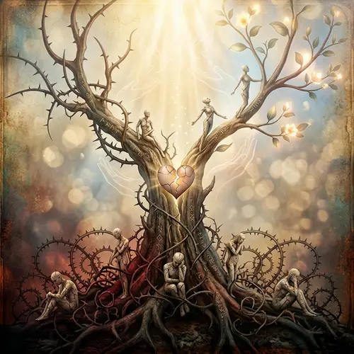 Abstract Visualization of Human Change Through Divine Assistance