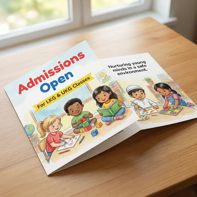 Vibrant School Brochure: Admissions Open for LKG & UKG