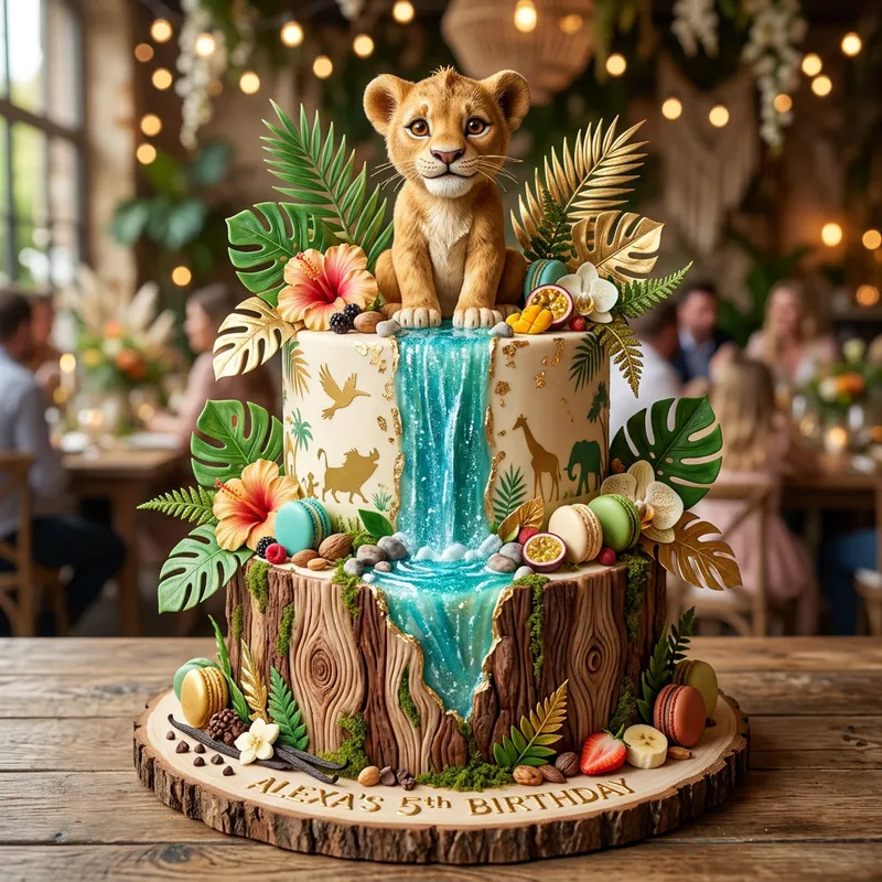 Luxurious Jungle Theme Cake Inspired by The Lion King Luxurious Jungle Theme Cake Inspired by The Lion King
