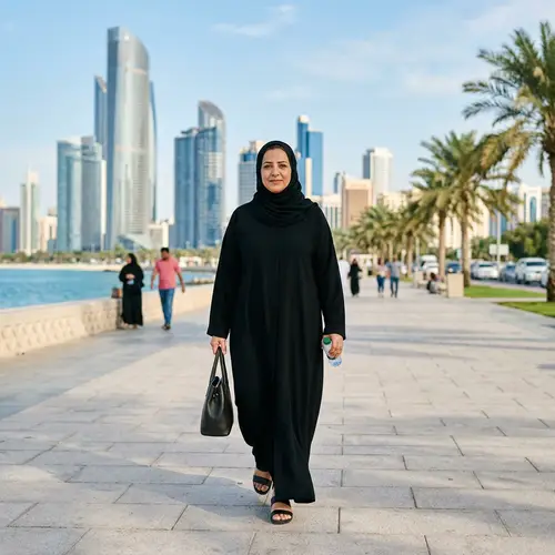 Emirati Woman in Traditional Attire in Abu Dhabi