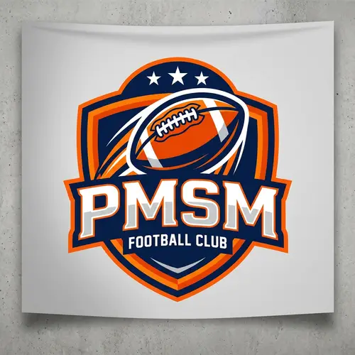 Dynamic PMSM Football Team Logo Design