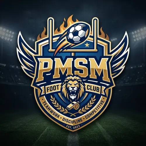 Striking PMSM Football Team Logo Design