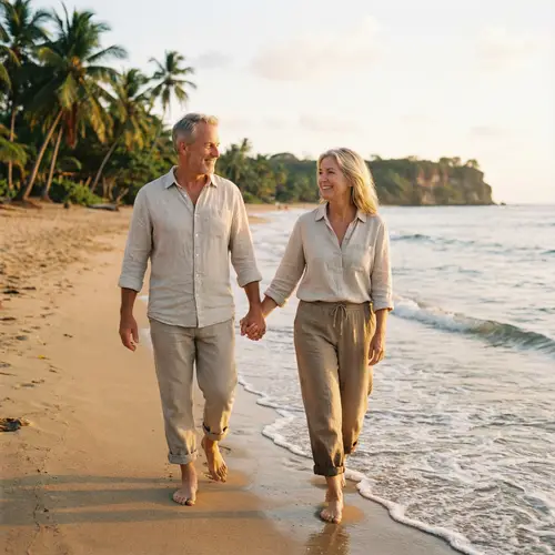 Hand in Hand on the Beach - Photo Montage